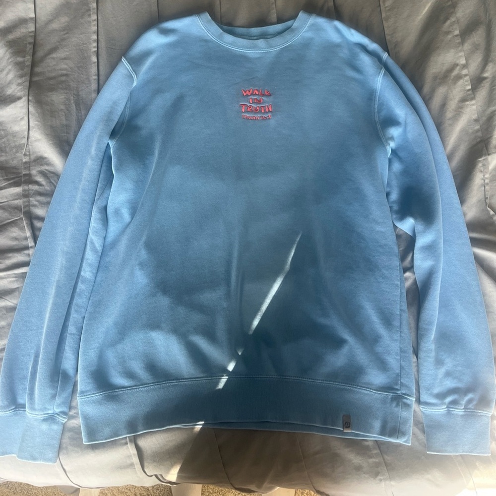 PASSION “Walk in Truth” Light Blue Crewneck